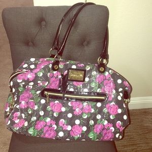 Betseyville Weekender Floral Sequin Weekender Bag